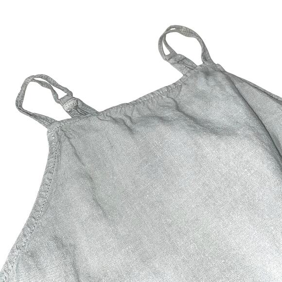 Linen Backless Tank by ZARA in Sage Green - Picture 2 of 7